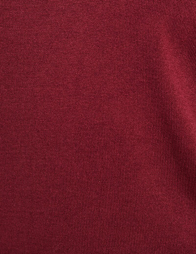 Pull manches longues bordeaux femme
