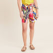 Short droit fluide multicolore femme