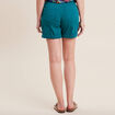 Short ajust&eacute; &agrave; rabats vert femme