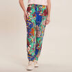 Pantalon carotte fluide 7/8ème vert femme
