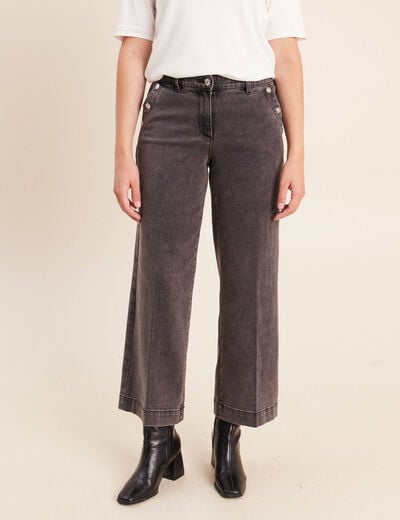 Jean denim gris femme