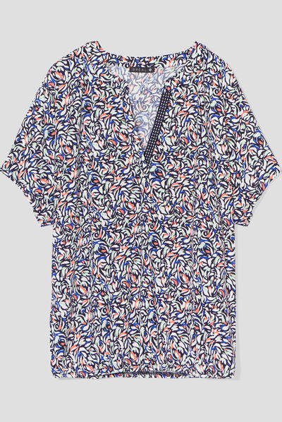 T-shirt à manches courtes bleu femme
