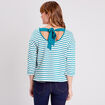 T-shirt manches 3/4 vert canard femme