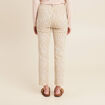 Pantalon 7/8ème taille haute beige femme