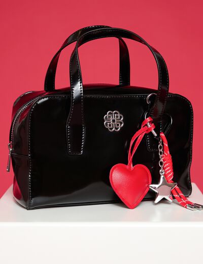 Sac en bandouli&egrave;re doubl&eacute; noir femme
