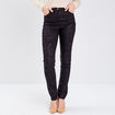 Pantalon ajusté denim noir femme
