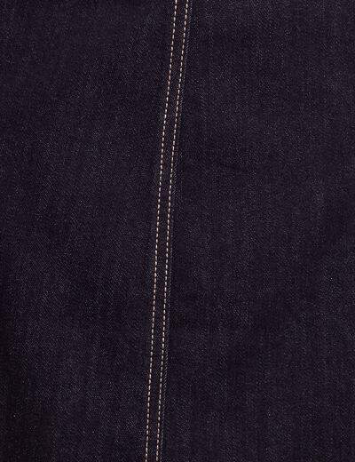 Jupe longue &eacute;vas&eacute;e en jean denim brut femme