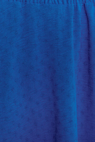 Jupe longue évasée asymétrique bleu electrique femme