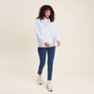 Pull manches longues bleu pastel femme