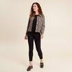 Veste droite doublée noir femme