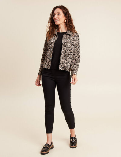 Veste droite doublée noir femme
