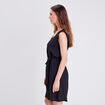 Robe droite ceinturée noir femme