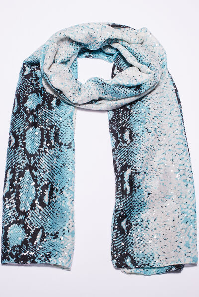 Foulard bleu canard femme