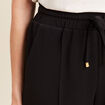 Pantalon droit taille haute noir femme