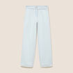 Jean large en coton denim bleach femme