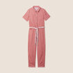Combinaison pantalon r&eacute;versible orange corail femme