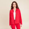 Veste cintrée boutonnée rouge femme