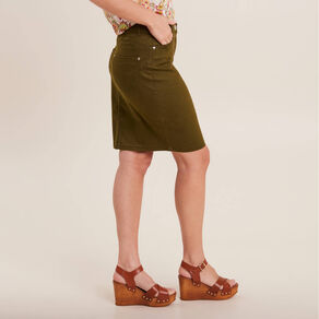 jupe droite vert olive femme Jupe droite vert olive femme