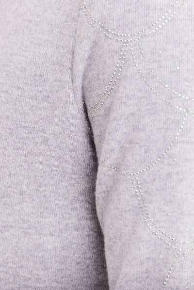 T-shirt manches longues gris clair femme