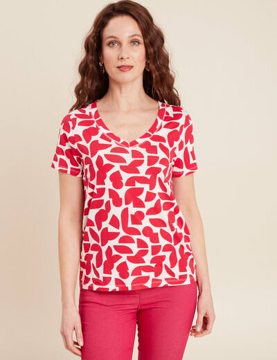 T-shirt manches courtes blanc femme