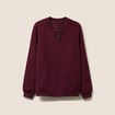 Gilet r&eacute;versible manches longues bordeaux femme