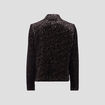 Veste droite velours noir femme