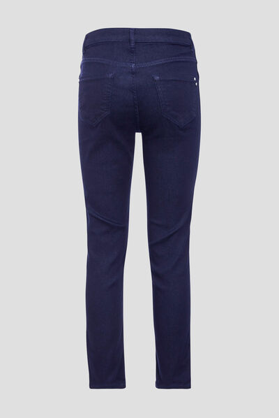 Jean réversible confortable magique bleu gris femme