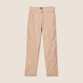 pantalon ajuste 78eme beige femme Pantalon ajusté 7/8ème beige femme