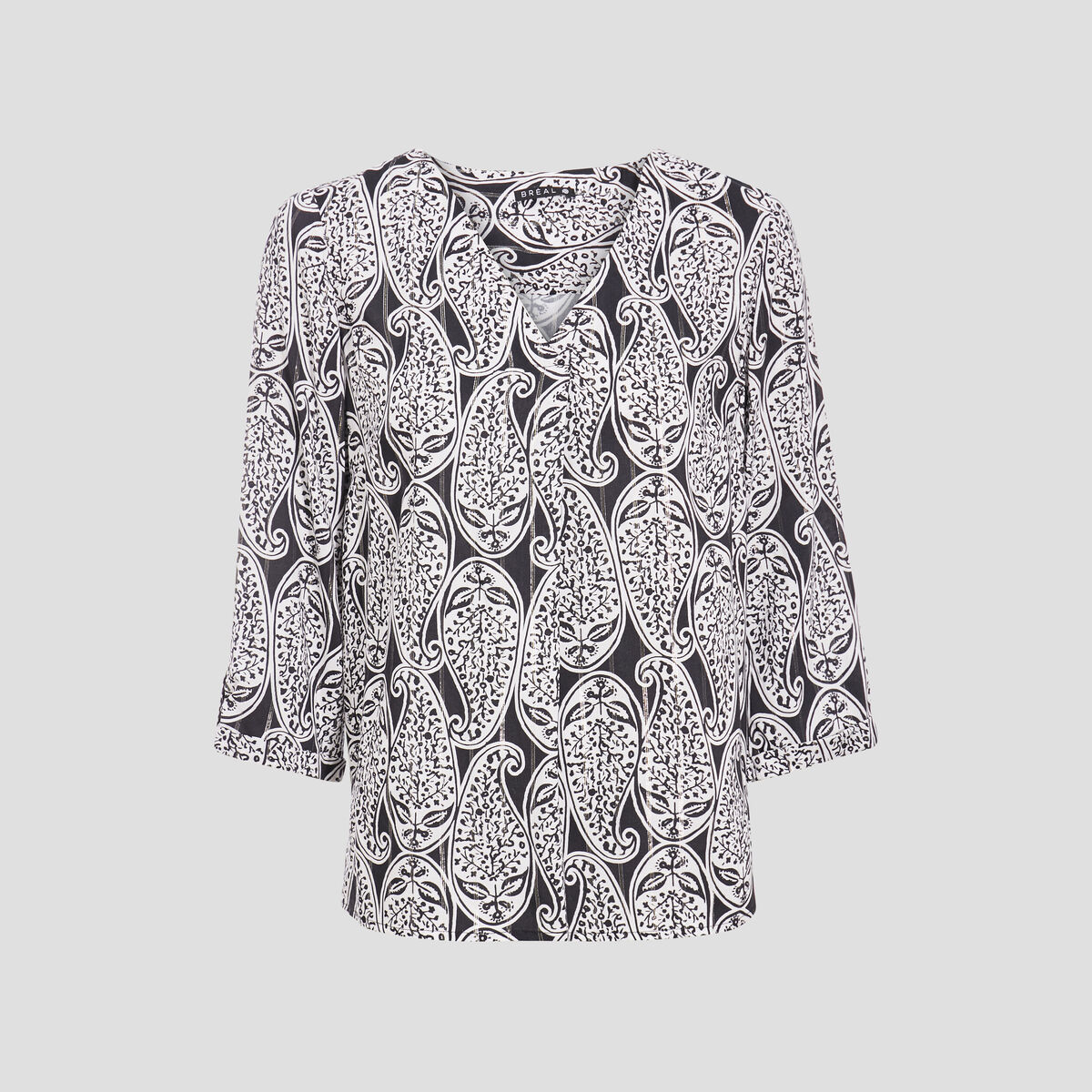 Blouse manches 3/4 noir femme