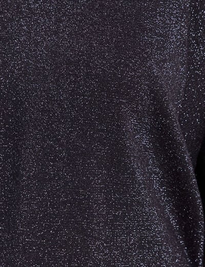 Pull manches longues bleu fonc&eacute; femme