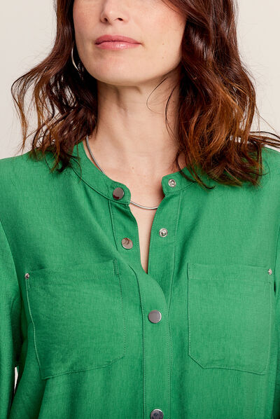 Veste cintrée élastiquée vert menthe femme