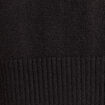 Plastron tricot&eacute; col boutonn&eacute; noir femme