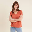 T-shirt manches courtes vieux rose femme