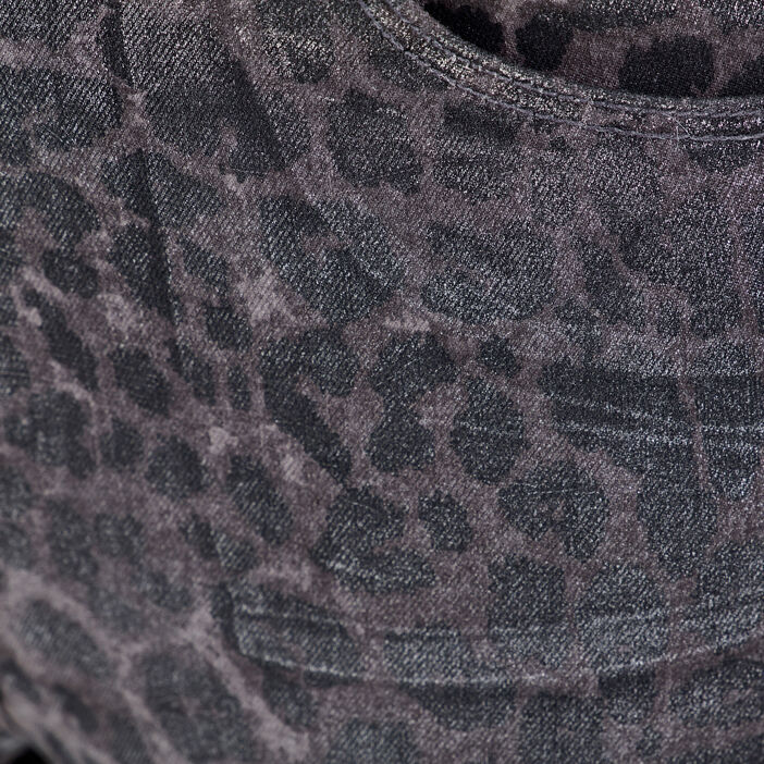 Pantalon ajusté taille haute gris foncé femme