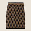 Jupe tricot ajustée noir femme