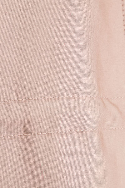 Parka 2-en-1 droite à capuche sable femme