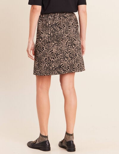 Jupe jacquard taille standard beige femme