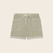 Short droit taille élastiquée vert clair femme