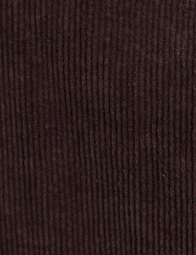 Blouson droit velours manches longues marron fonc&eacute; femme