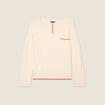 Pull manches longues ecru femme