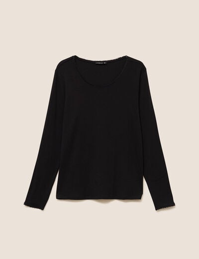T-shirt manches longues noir femme
