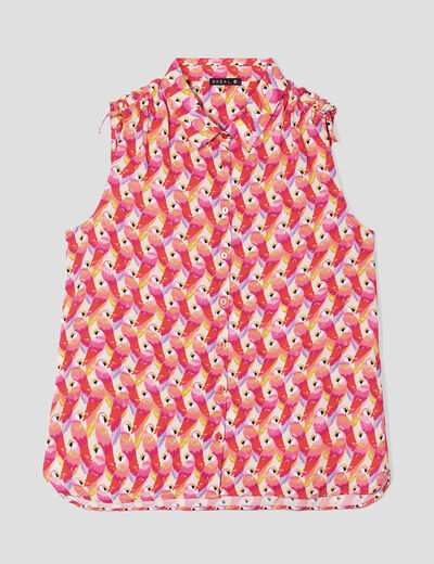 Chemise sans manches rose femme
