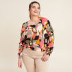 Pull manches longues multicolore femme