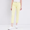 Pantalon chino droit jaune pastel femme