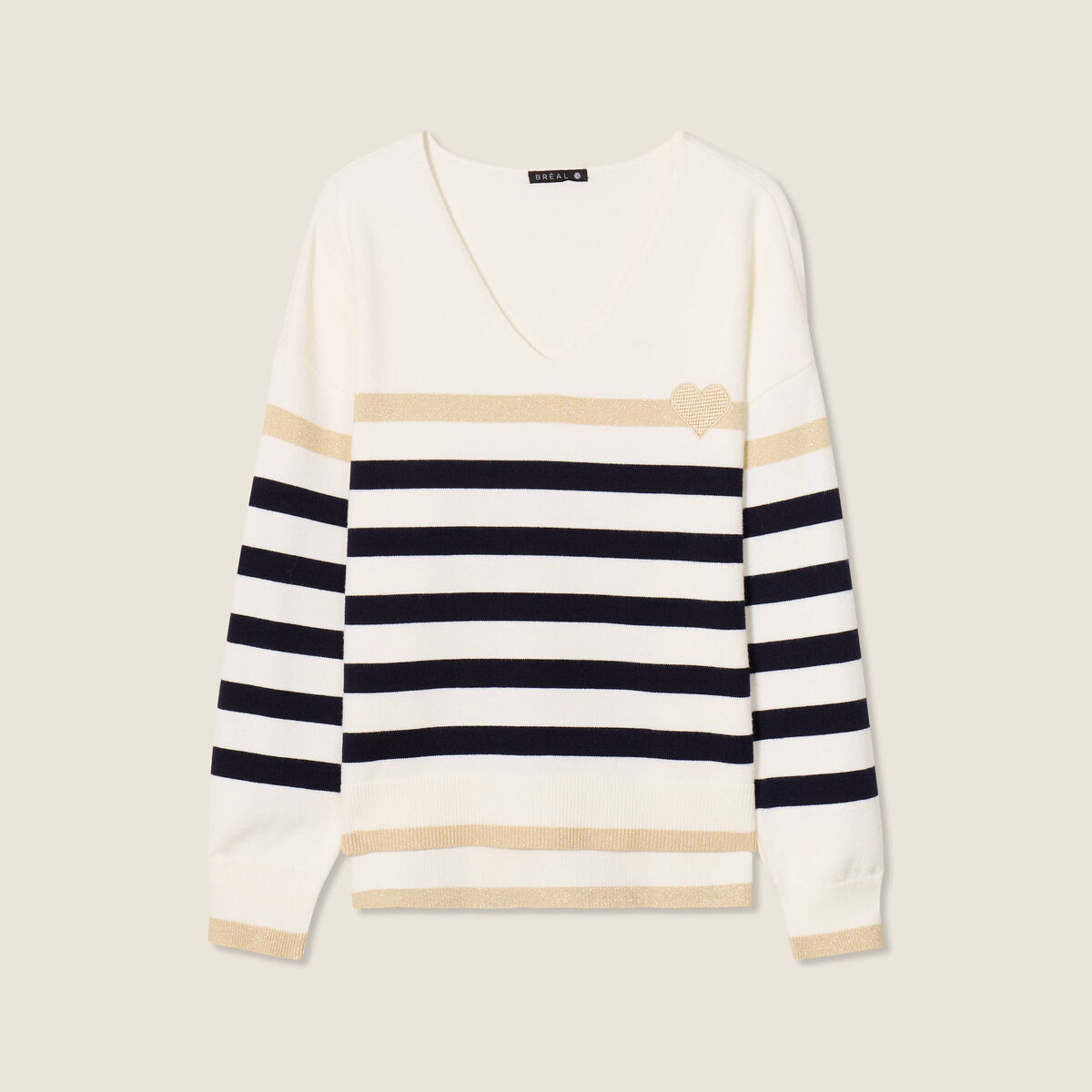 Pull manches longues blanc femme