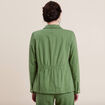 Veste droite boutonn&eacute;e vert femme
