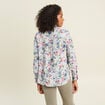 Chemise droite manches longues bleu femme