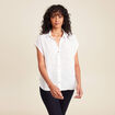 chemise manches courtes ecru femme