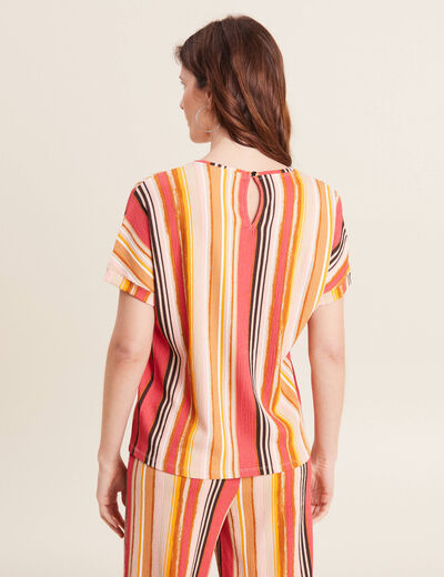 T-shirt manches courtes rose cerise femme