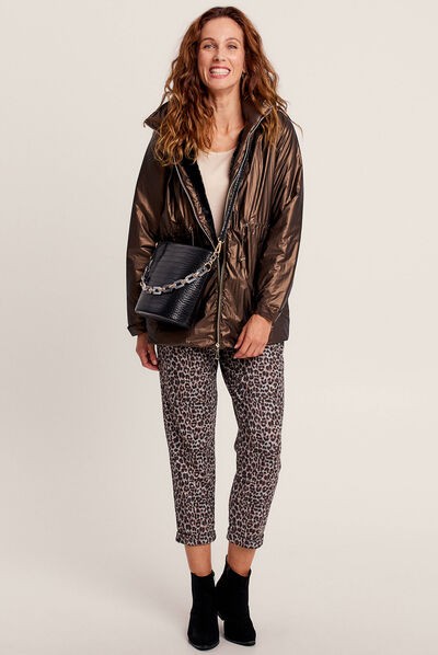 Pantalon chino 7/8ème noir femme
